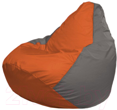 Бескаркасное кресло Flagman Груша Макси Г2.1-214 (оранжевый/серый)