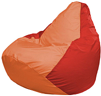 Бескаркасное кресло Flagman Груша Макси Г2.1-217 (оранжевый/красный) - 