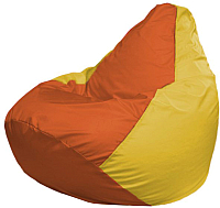 Бескаркасное кресло Flagman Груша Макси Г2.1-219 (оранжевый/желтый) - 