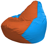 Бескаркасное кресло Flagman Груша Макси Г2.1-220 (оранжевый/голубой) - 