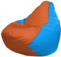 Бескаркасное кресло Flagman Груша Макси Г2.1-221 (оранжевый/голубой) - 