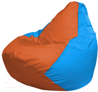 Бескаркасное кресло Flagman Груша Макси Г2.1-221 (оранжевый/голубой)