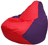 Бескаркасное кресло Flagman Груша Макси Г2.1-233 (красный/фиолетовый) - 