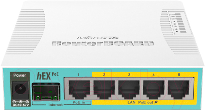 Проводной маршрутизатор Mikrotik Hex PoE RB960PGS