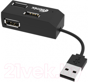 USB-хаб Ritmix CR-2403 (черный)