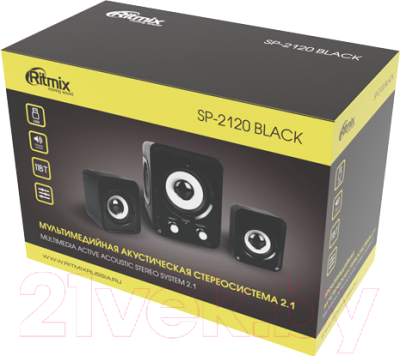 Мультимедиа акустика Ritmix SP-2120 (черный)