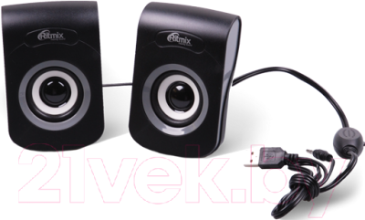 Мультимедиа акустика Ritmix SP-2060 (черный/серый)