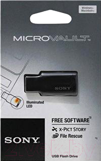 Usb flash накопитель Sony Micro Vault TINY 16GB Black (USM16M1B)