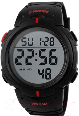 Часы наручные мужские Skmei 1068-2 (черный/красный)