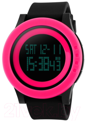 Часы наручные женские Skmei 1193-1 (черный/ярко-розовый)