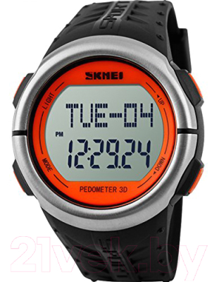 Часы наручные унисекс Skmei 1058-3 (черный/оранжевый)