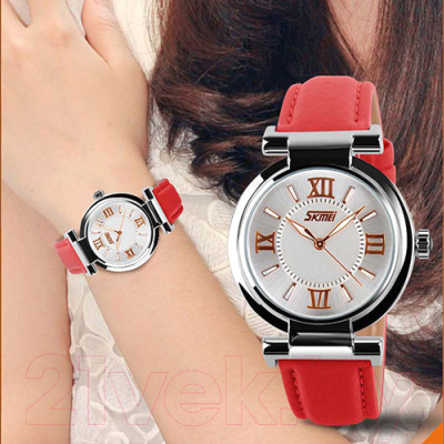 Часы наручные женские Skmei 9075-2 (красный)