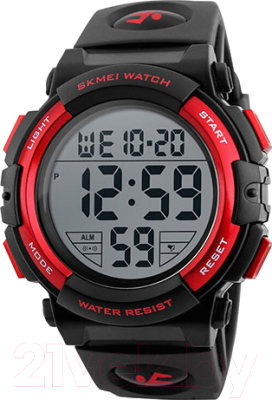 Часы наручные мужские Skmei 1258-2 (черный/красный)