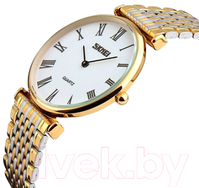 Часы наручные мужские Skmei 9105-1 (золото/белый)