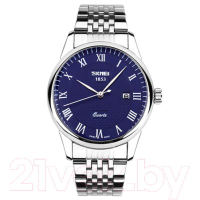Часы наручные мужские Skmei 9058-15 (синий/серебристый)