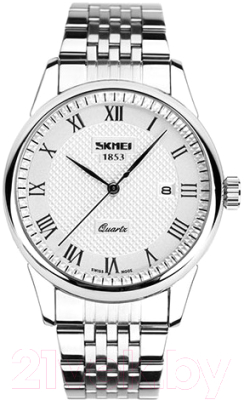 Часы наручные мужские Skmei 9058-11 (белый/серебристый)