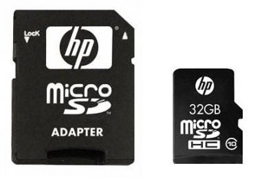 Карта памяти HP microSDHC (Class 10) 32GB + SD адаптер (SDU32GBHC10HP-EF) - общий вид
