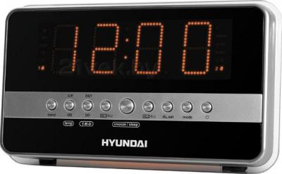 Радиочасы Hyundai H-1549 (Silver-Orange) - общий вид