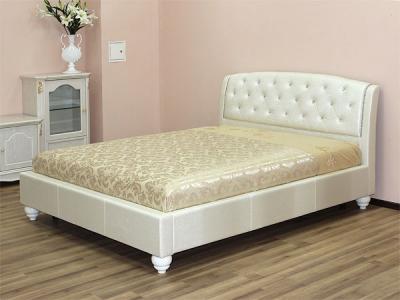 Двуспальная кровать Королевство сна Insigne (160x200 жемчужная) - в интерьере