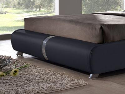 Двуспальная кровать Королевство сна VERA (160x200 белая с черным) - общий вид