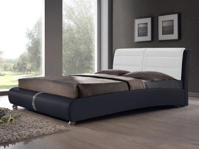Двуспальная кровать Королевство сна VERA (180x200 белая с черным) - общий вид