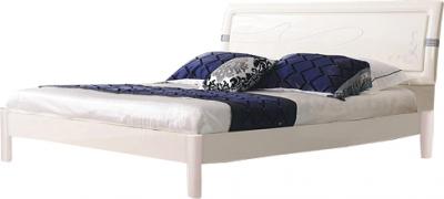Двуспальная кровать Королевство сна Prestigio-003 160x200 (перламутровый/серебро) - общий вид