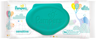 Влажные салфетки детские Pampers Sensitive (56шт)