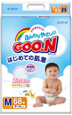 Подгузники детские Goo.N Premium М (68шт) - общий вид