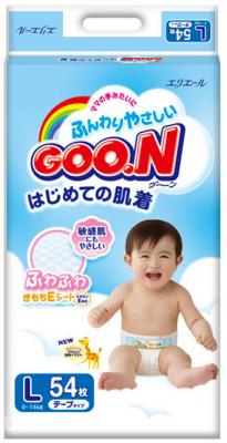 Подгузники детские Goo.N Premium L (54шт) - общий вид