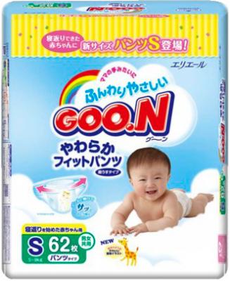 Подгузники-трусики детские Goo.N Premium S (62шт) - общий вид