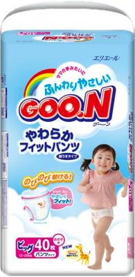 Подгузники-трусики детские Goo.N Premium Girl XL (40шт) - общий вид