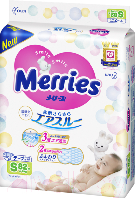 Подгузники детские Merries S (82шт)