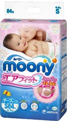 Подгузники детские Moony S (84шт) - общий вид