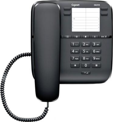 Проводной телефон Gigaset DA310 (черный) - общий вид