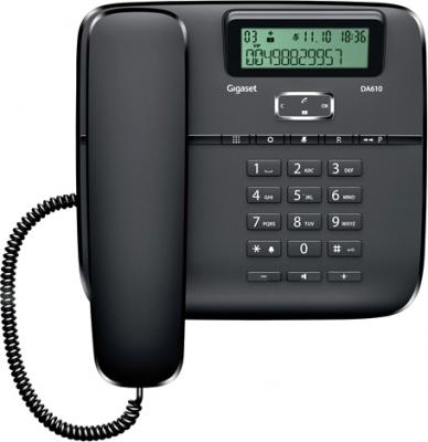 Проводной телефон Gigaset DA610 (черный) - общий вид