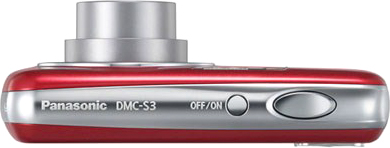Компактный фотоаппарат Panasonic Lumix DMC-S3EE-R (Red) - вид сверху