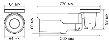 IP-камера Evidence APIX Bullet / M2 Lite (f=2.8mm) - Размеры камеры