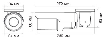 IP-камера Evidence APIX Bullet / M2 (f=3.0-10.5mm с автофокусом) - Размеры камеры