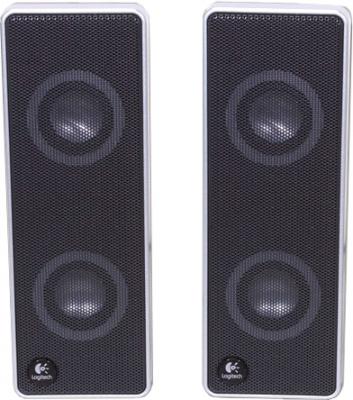 Мультимедиа акустика Logitech V10 Notebook Speakers (970194-0914) - фронтальный вид