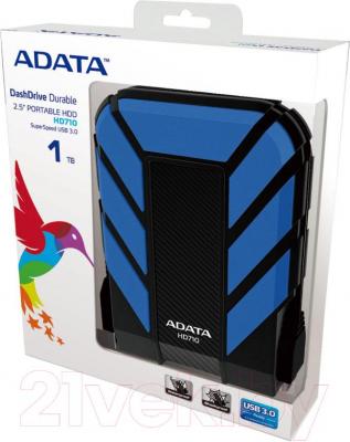 Внешний жесткий диск A-data DashDrive Durable HD710 1TB Blue (AHD710-1TU3-CBL)