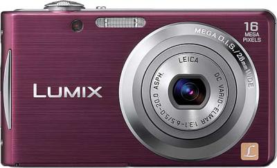 Компактный фотоаппарат Panasonic Lumix DMC-FS18EE-V (Purple) - вид спереди