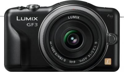 Беззеркальный фотоаппарат Panasonic DMC-GF3CEE-K (Black) - вид спереди