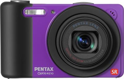 Компактный фотоаппарат Pentax Optio RZ10 (Purple) - вид спереди