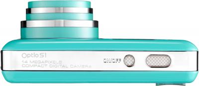 Компактный фотоаппарат Pentax Optio S1 (Aquamarine) - вид сверху