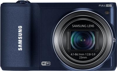 Компактный фотоаппарат Samsung WB800F (Black, EC-WB800FFPBRU) - вид спереди