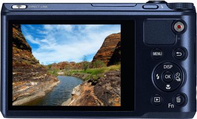 Компактный фотоаппарат Samsung WB800F (Black, EC-WB800FFPBRU) - вид сзади