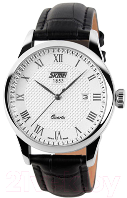 Часы наручные мужские Skmei 9058-8 (белый/серебристый)