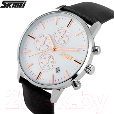 Часы наручные мужские Skmei 9103-1 (белый/черный)