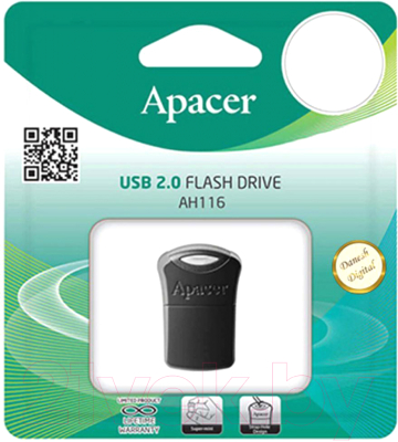Usb flash накопитель Apacer AH116 32Gb (AP32GAH116B)