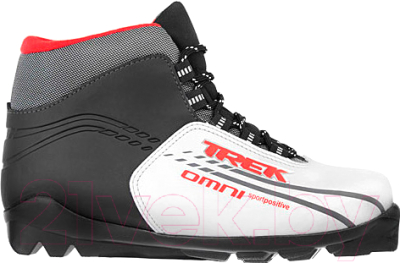 Ботинки для беговых лыж TREK Omni (серый металлик/красный, р-р 43)